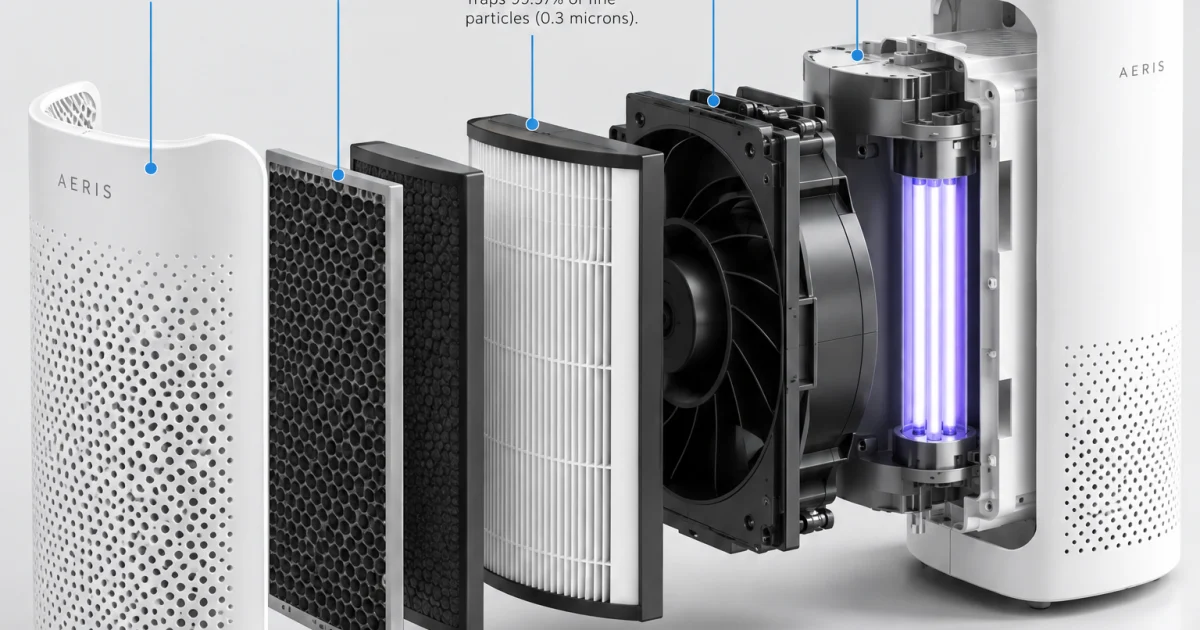 Air Purifier Cutaway GPT Image 2.5 Prompt