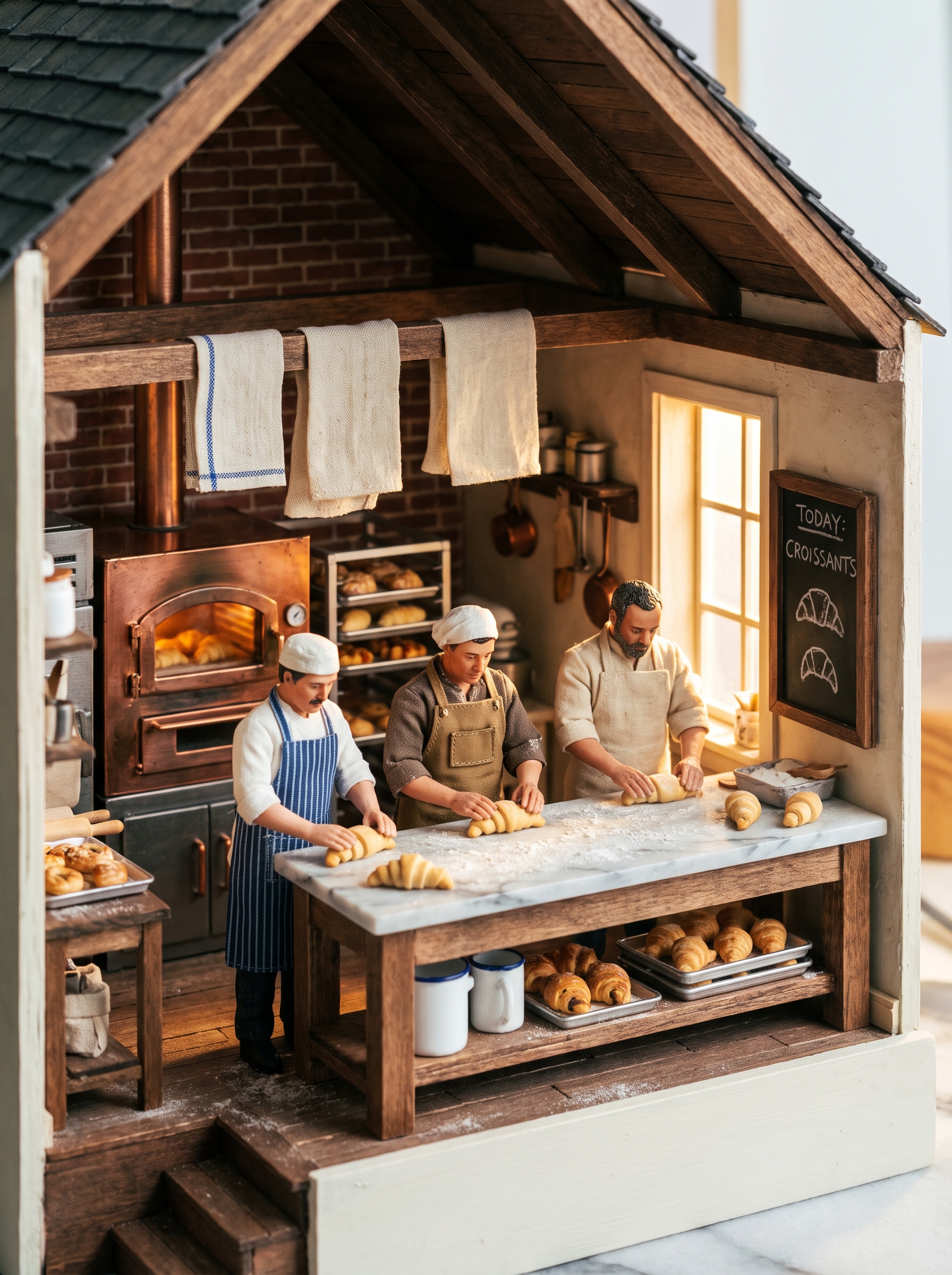 tiny bakery nano banana pro dollhouse scene