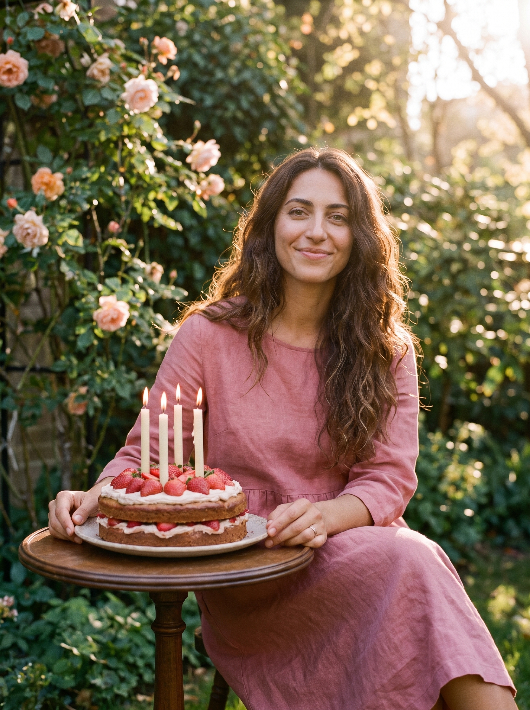 Garden Birthday Portrait Gemini AI Photo Prompt after birthday edit