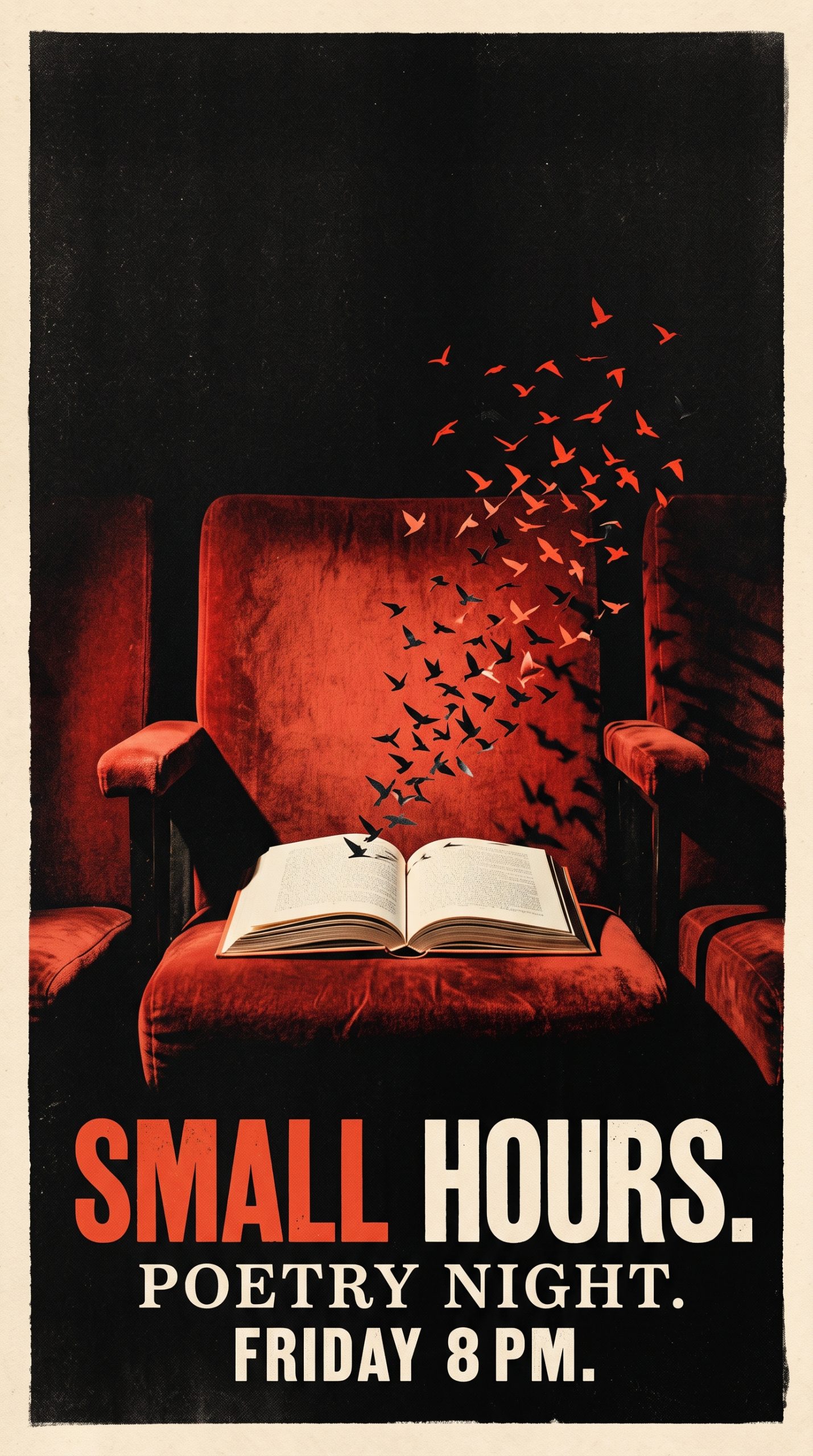 Small Hours poetry night poster