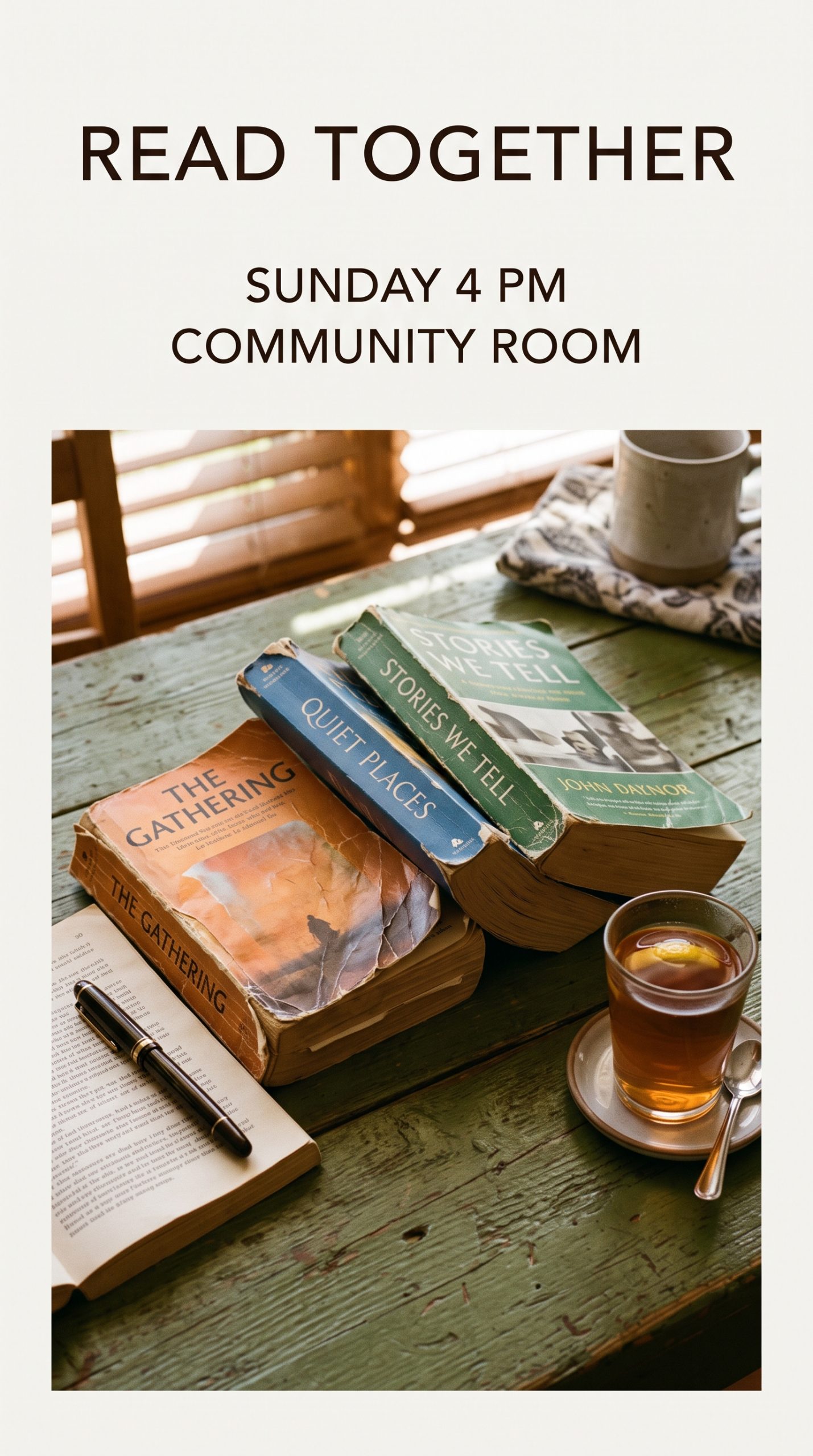 Read Together book club event card