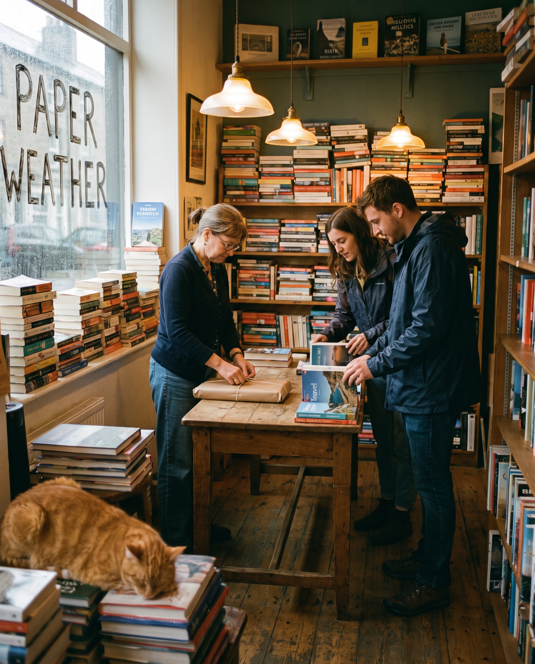 stormy bookshop