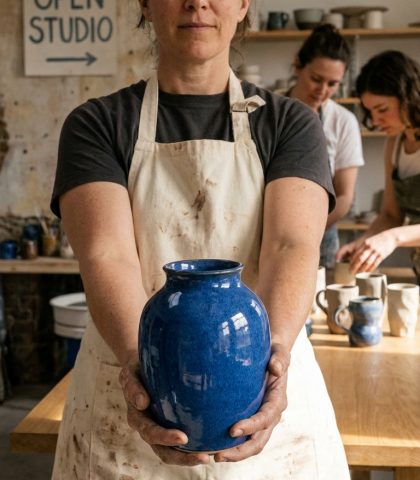 Ceramic Studio Reveal Grok Imagine Video 1.5 Prompt