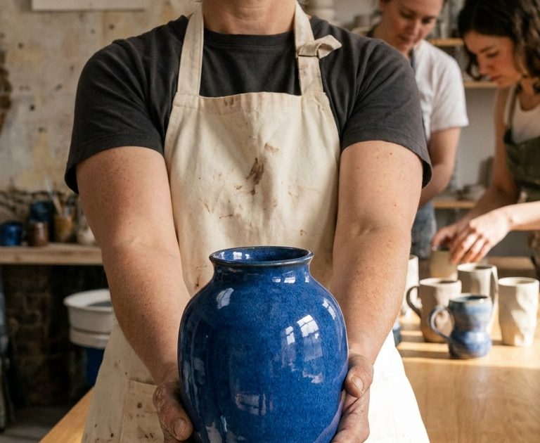 Ceramic Studio Reveal Grok Imagine Video 1.5 Prompt