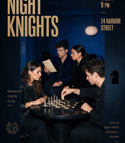 Midnight Chess Club Seedream 5.0 Pro Prompt