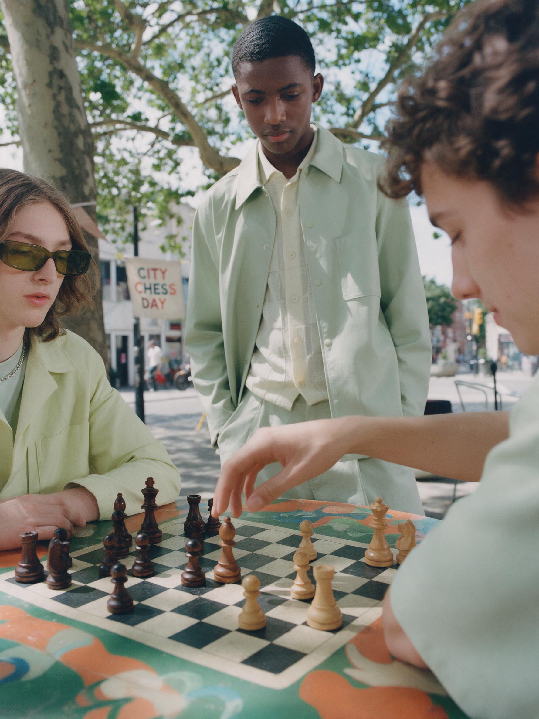Street chess tournament editorial photograph
