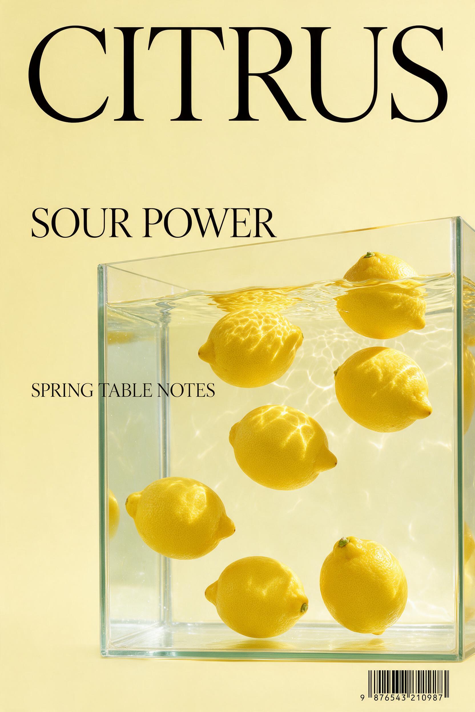 Lemon glass tank editorial food cover