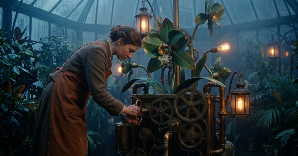 Clockwork Conservatory Wan 2.7 Prompt