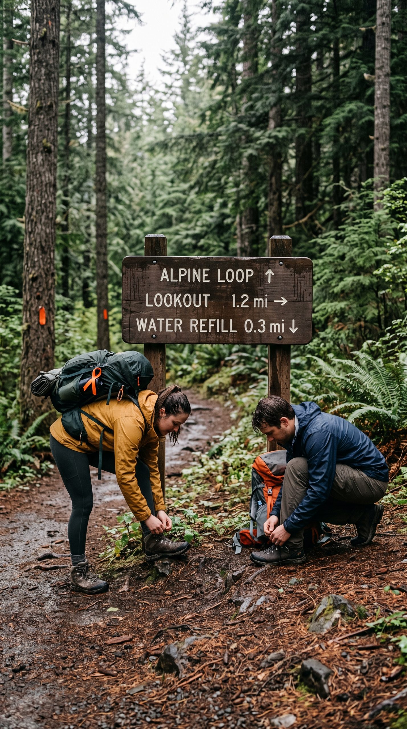 mountain trail wayfinding variation made with Nano Banana 2