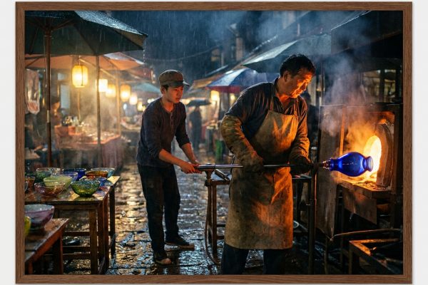 Glassblower Market Seedance 2.0 Prompt