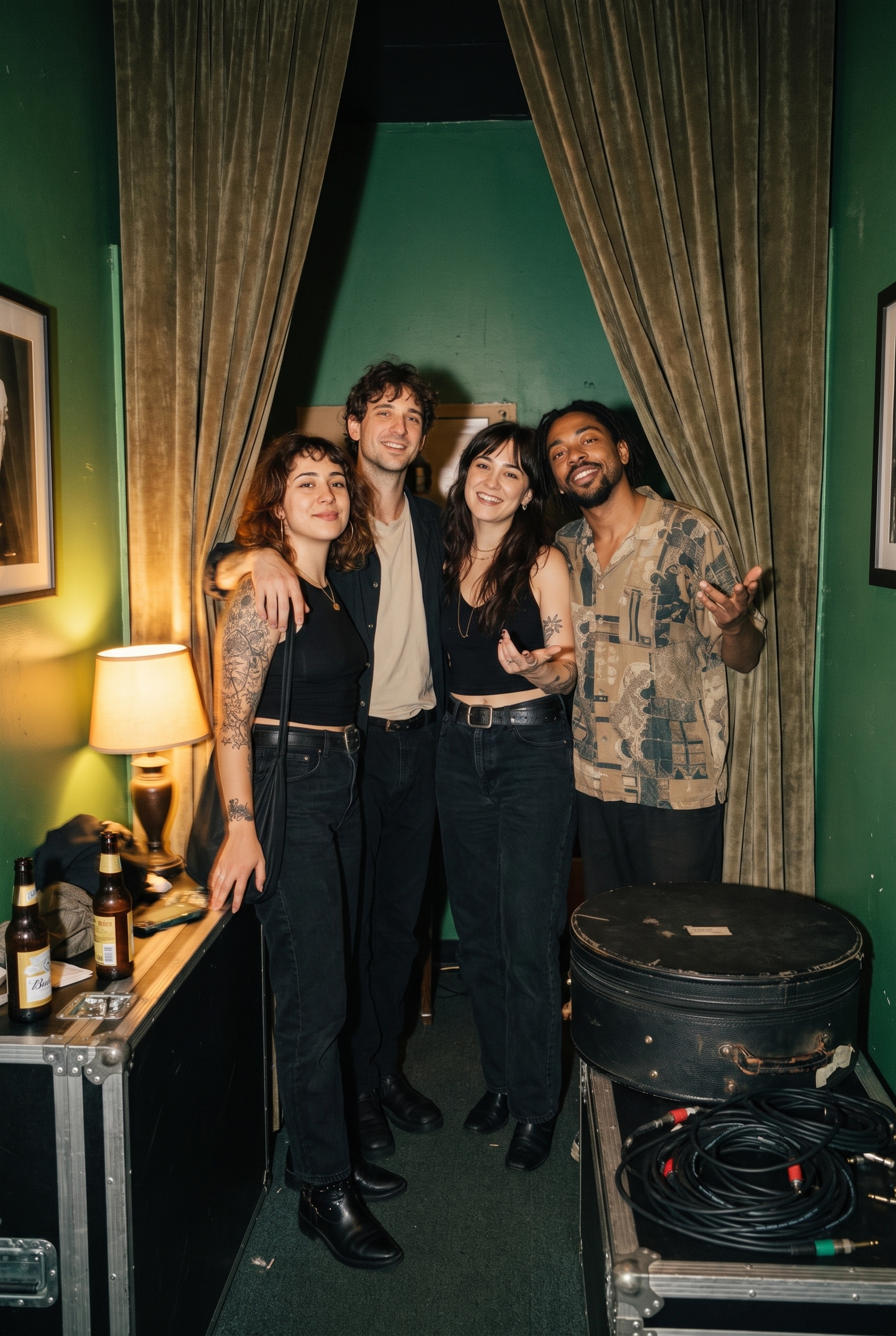 Indie Band Poster Gemini AI Photo Prompt after image at a neon music venue