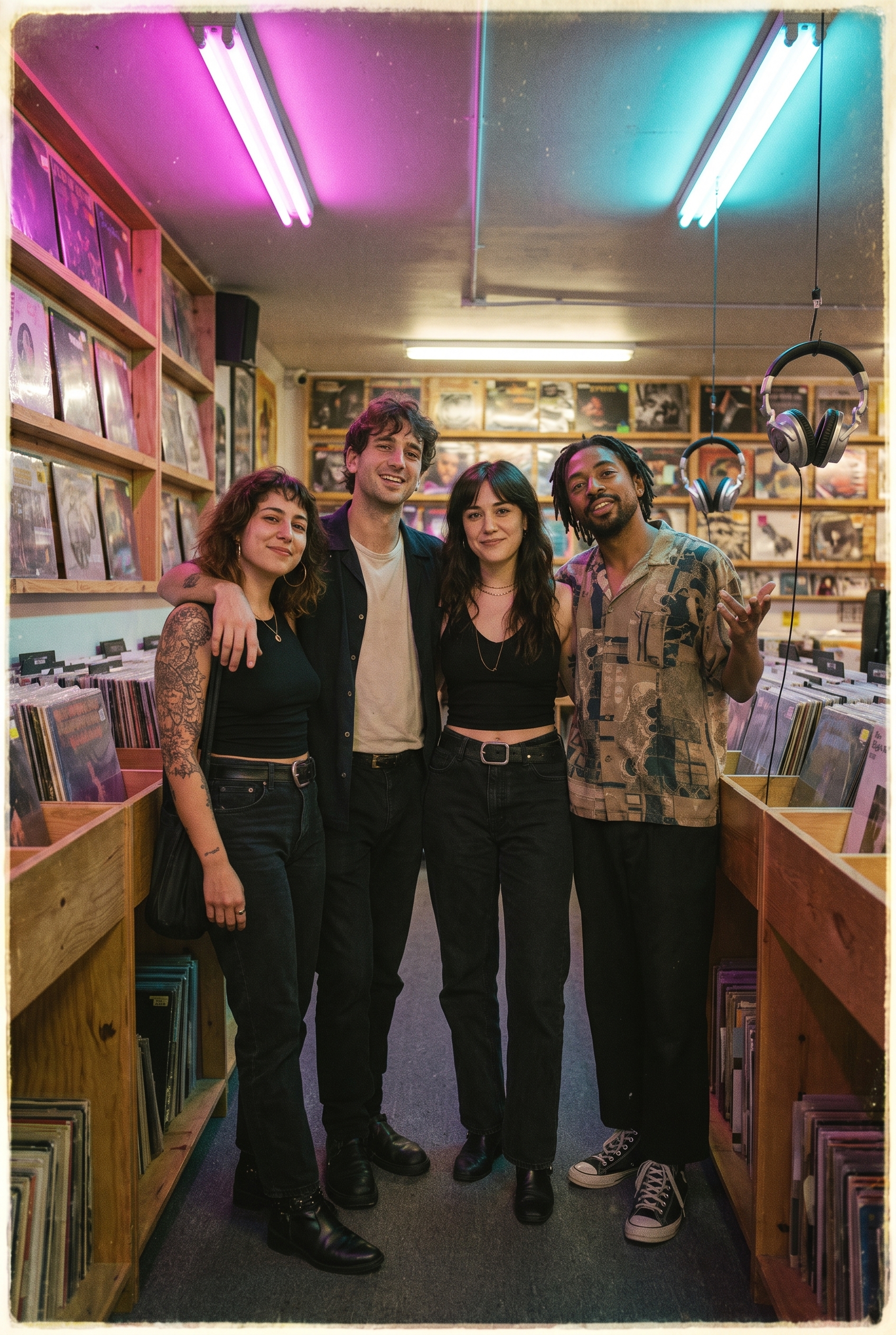 Record store variation of the Indie Band Poster Gemini AI Photo Prompt
