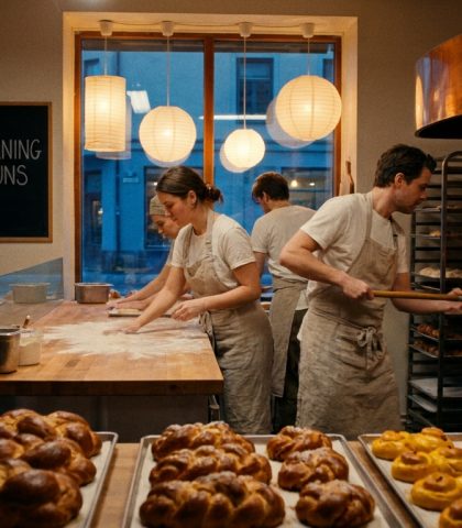 Lantern Bakery Rush Veo 3.1 Prompt