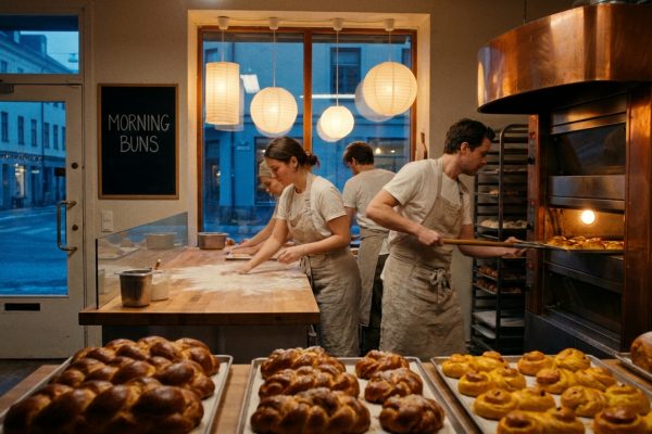 Lantern Bakery Rush Veo 3.1 Prompt