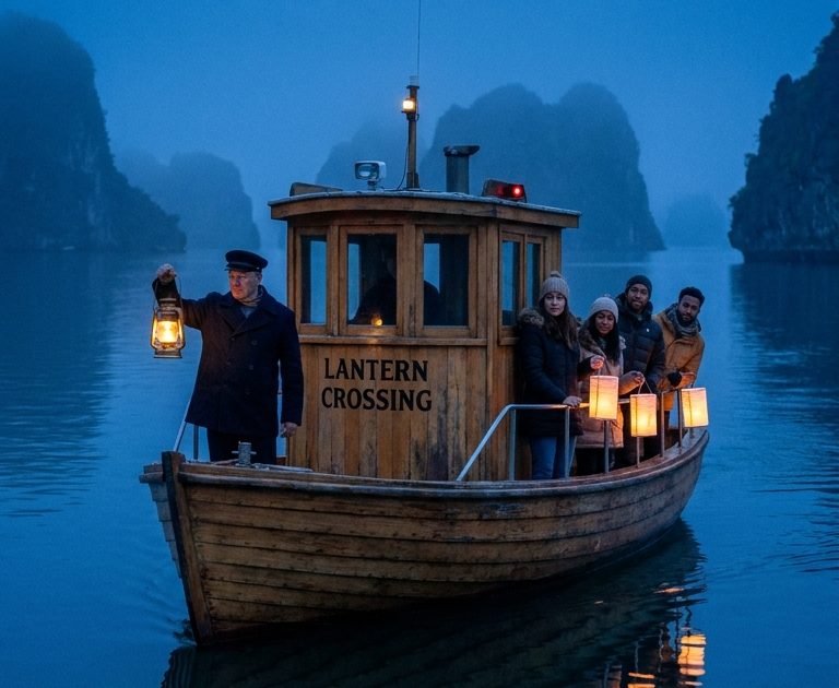 Lantern Ferry Crossing Grok Imagine Video 1.5 Prompt