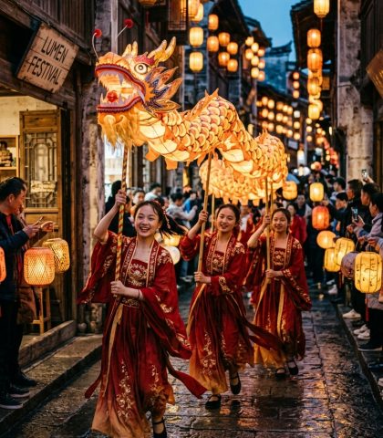 Lantern Parade Kling 3.0 Prompt
