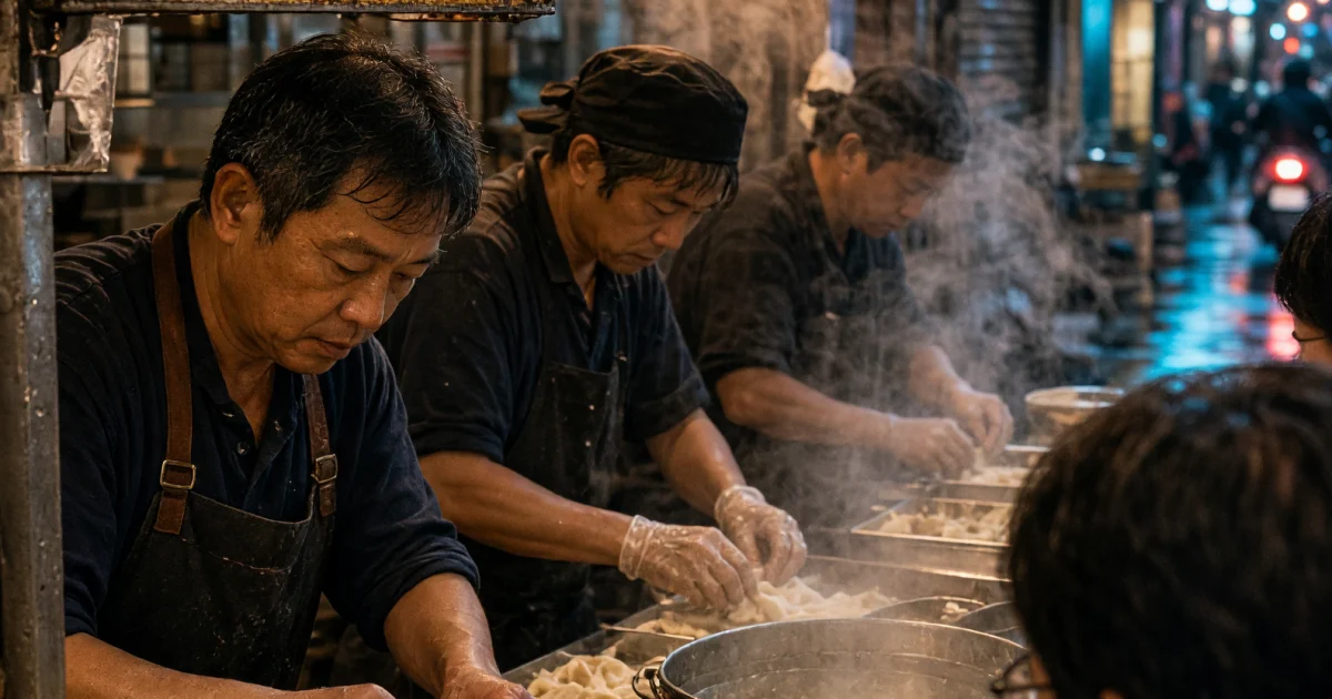 Midnight Dumpling Cart Grok Imagine Image V2 Prompt