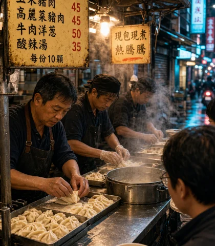 Midnight Dumpling Cart Grok Imagine Image V2 Prompt