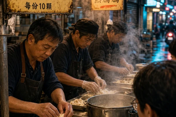 Midnight Dumpling Cart Grok Imagine Image V2 Prompt