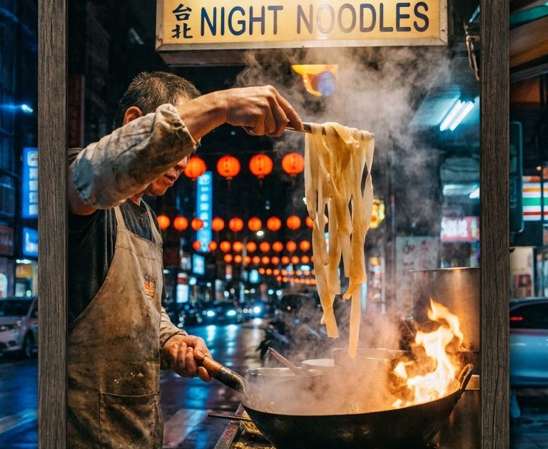 Midnight Noodle Stall Gemini Omni Flash Prompt