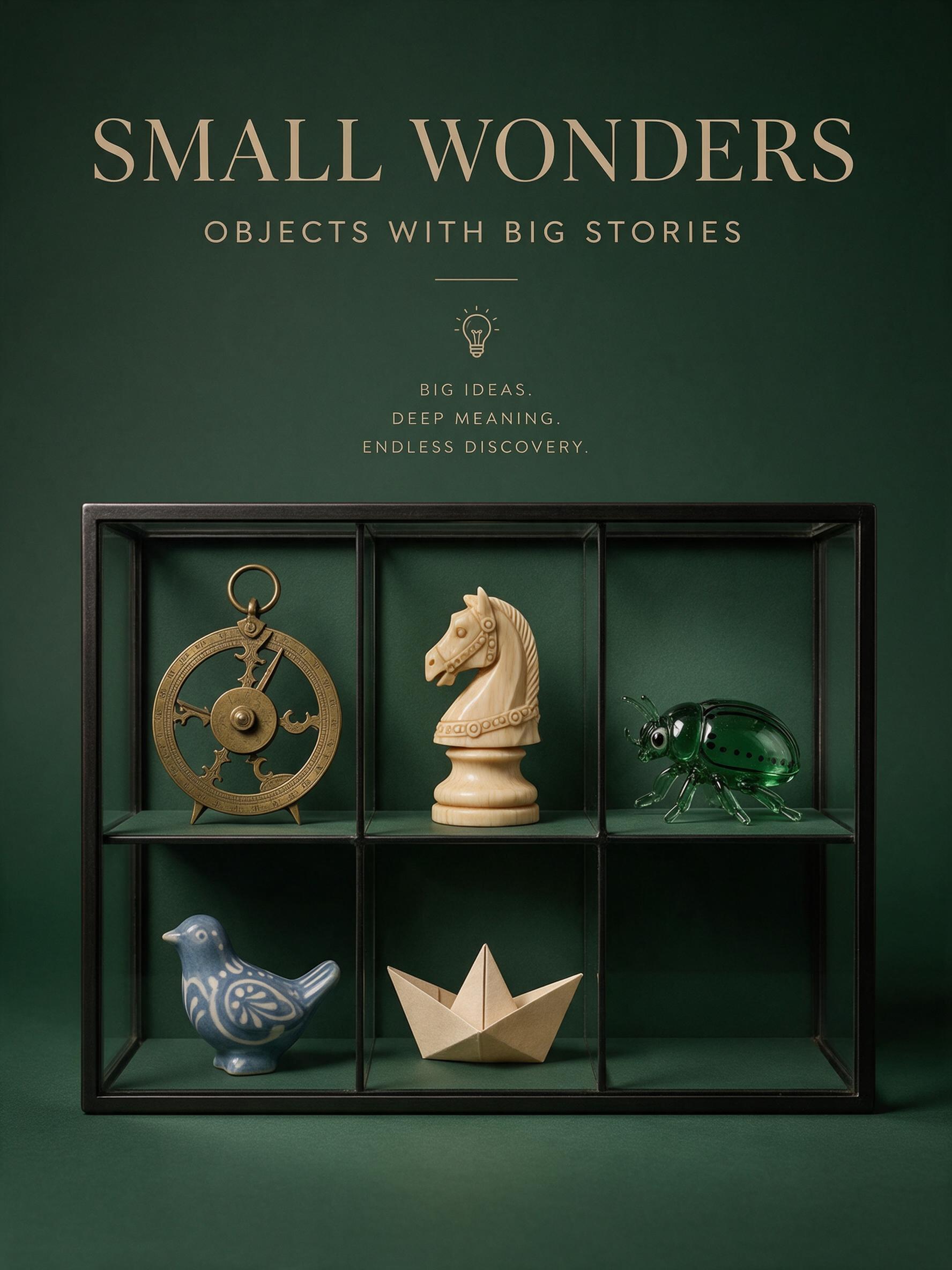 miniature museum catalog seedream 5.0 pro prompt with tiny artifacts