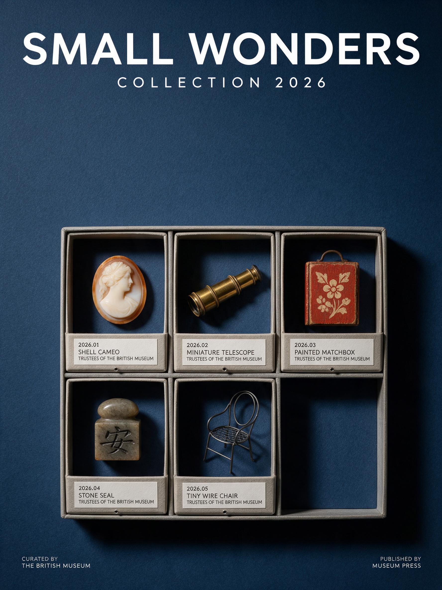 midnight blue miniature museum archival drawers catalog