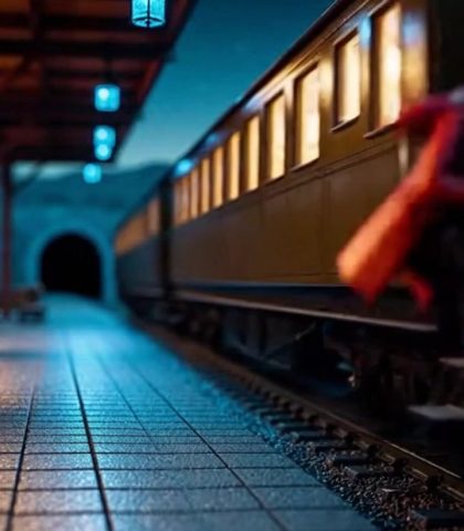 Miniature Train Heist Sora 2 Prompt