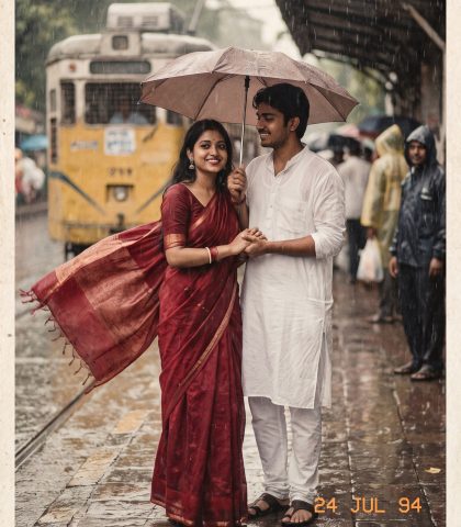 Monsoon Saree Portrait Nano Banana Pro Prompt