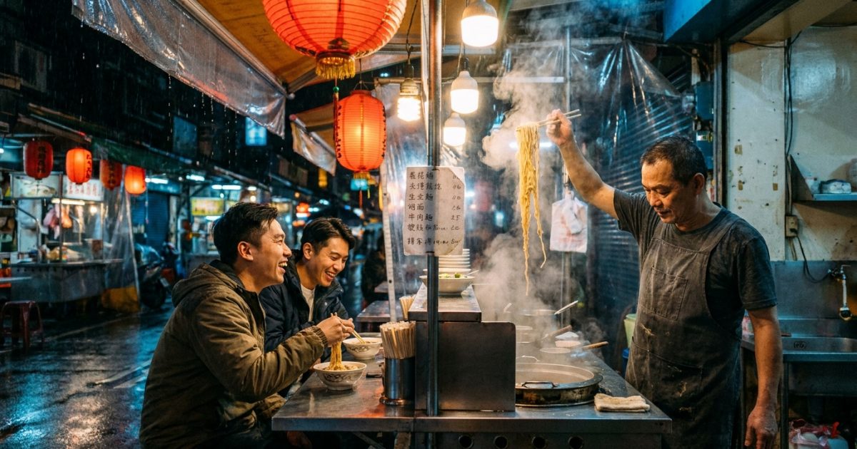 Night Market Noodles Veo 3.1 Prompt