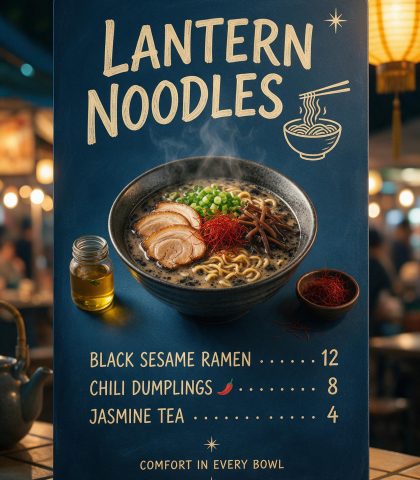 Night Market Menu Seedream 5.0 Pro Prompt