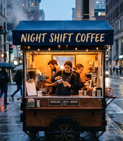 Night Shift Coffee Cart Nano Banana 2 Prompt