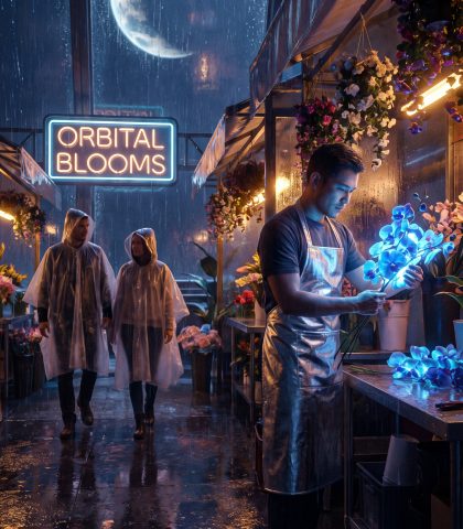 Orbital Flower Market Seedance 2.5 Prompt