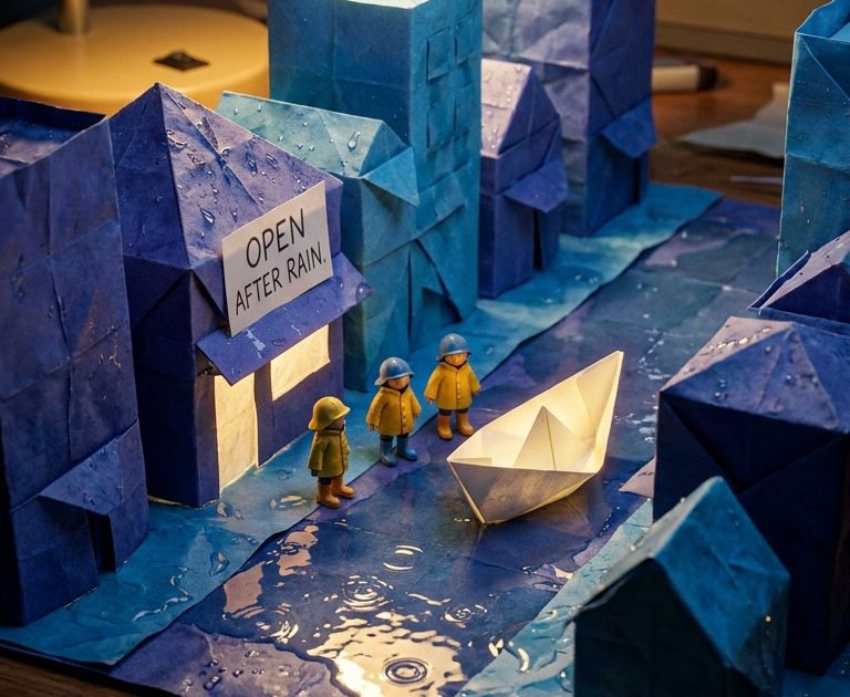 Paper City Flood Gemini Omni Flash Prompt