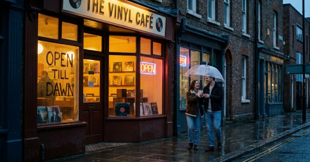 Rainy Record Store Wan 2.7 Prompt