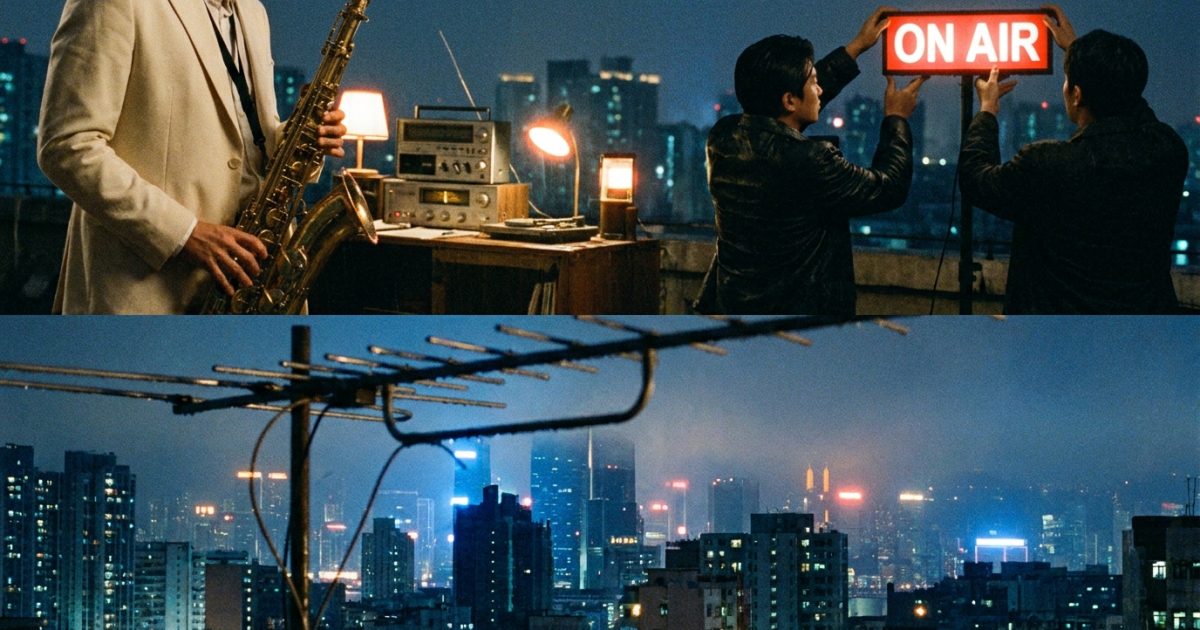 Rooftop Jazz Broadcast Sora 2 Prompt