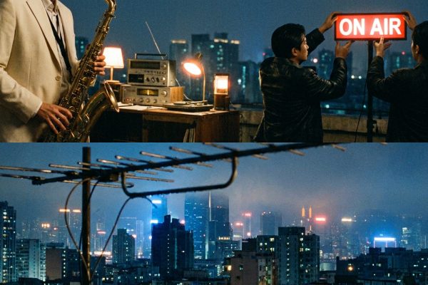 Rooftop Jazz Broadcast Sora 2 Prompt