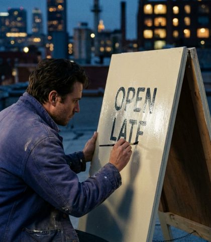 Rooftop Sign Painter Gemini Omni Flash Prompt