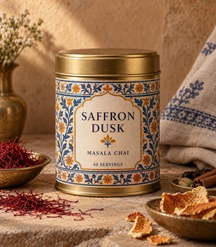 Saffron Tea Label GPT Image 2.5 Prompt