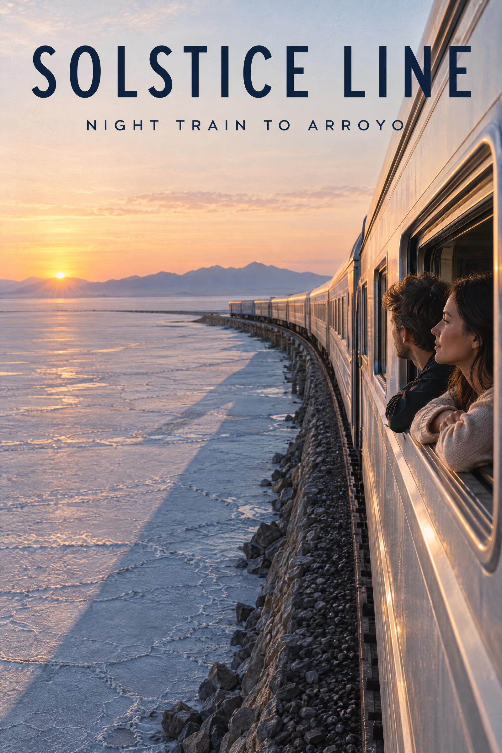 Solstice Line GPT Image 2.5 prompt travel poster with a sleeper train