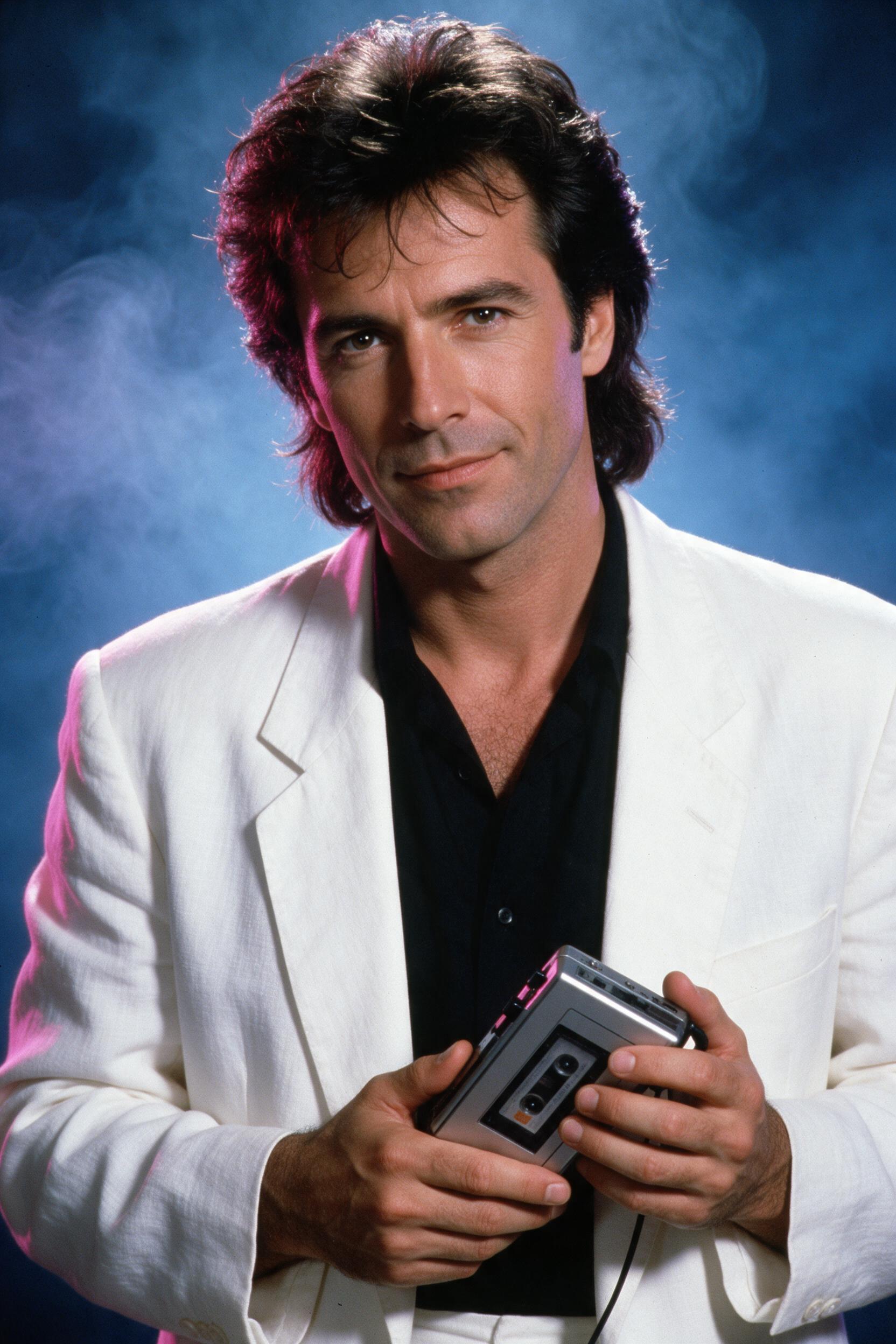 1980s Studio Portrait Seedream 5.0 Pro Prompt with fictional musician