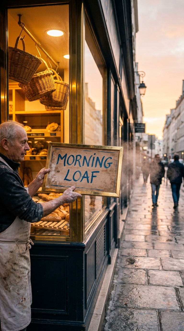Dawn bakery storefront input frame