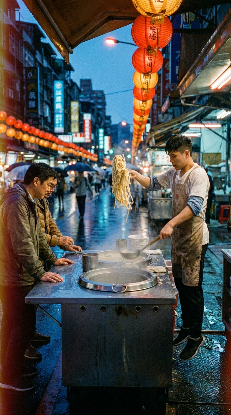 Taipei noodle Seedance 2.5 prompt first frame