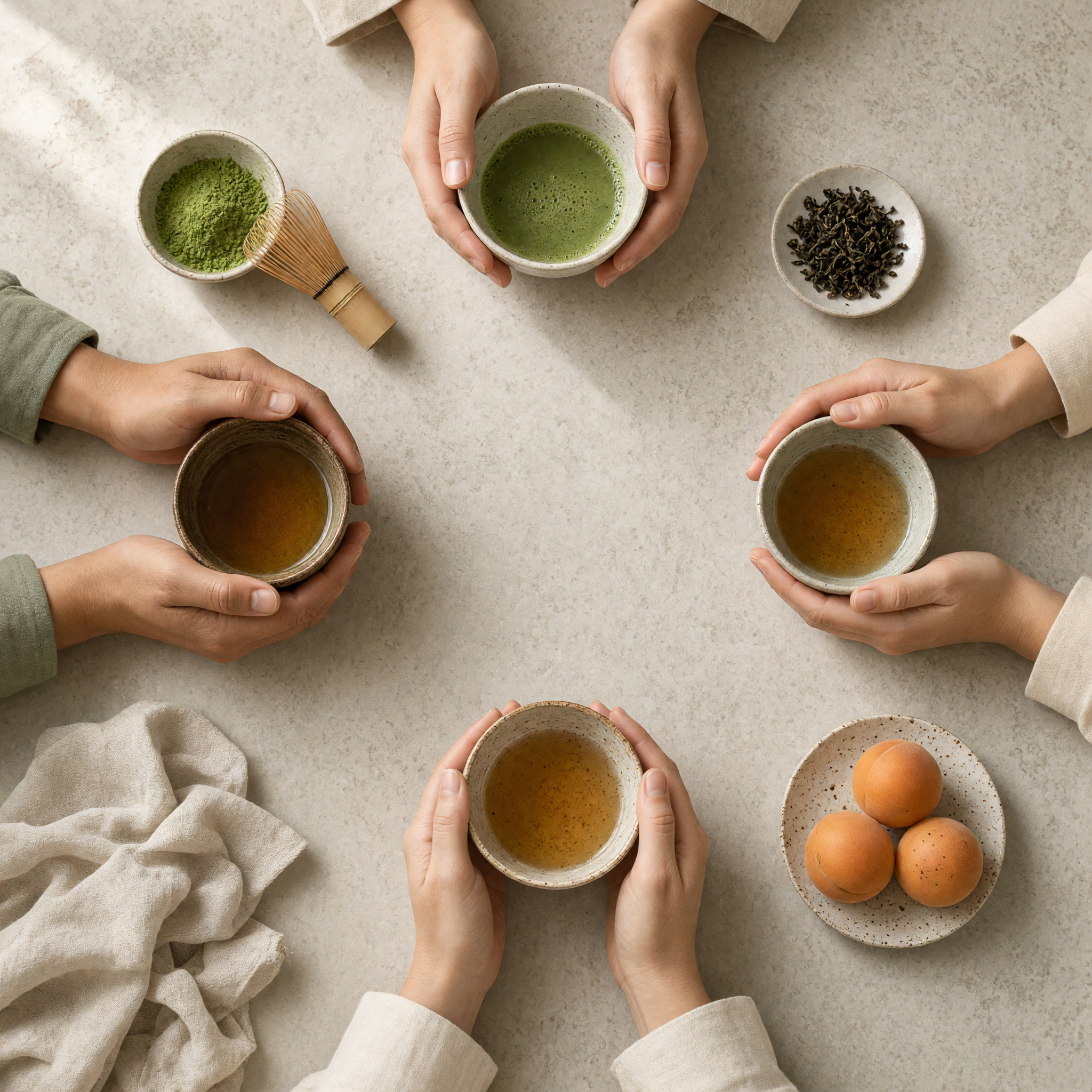 Overhead tea ceremony prompt output