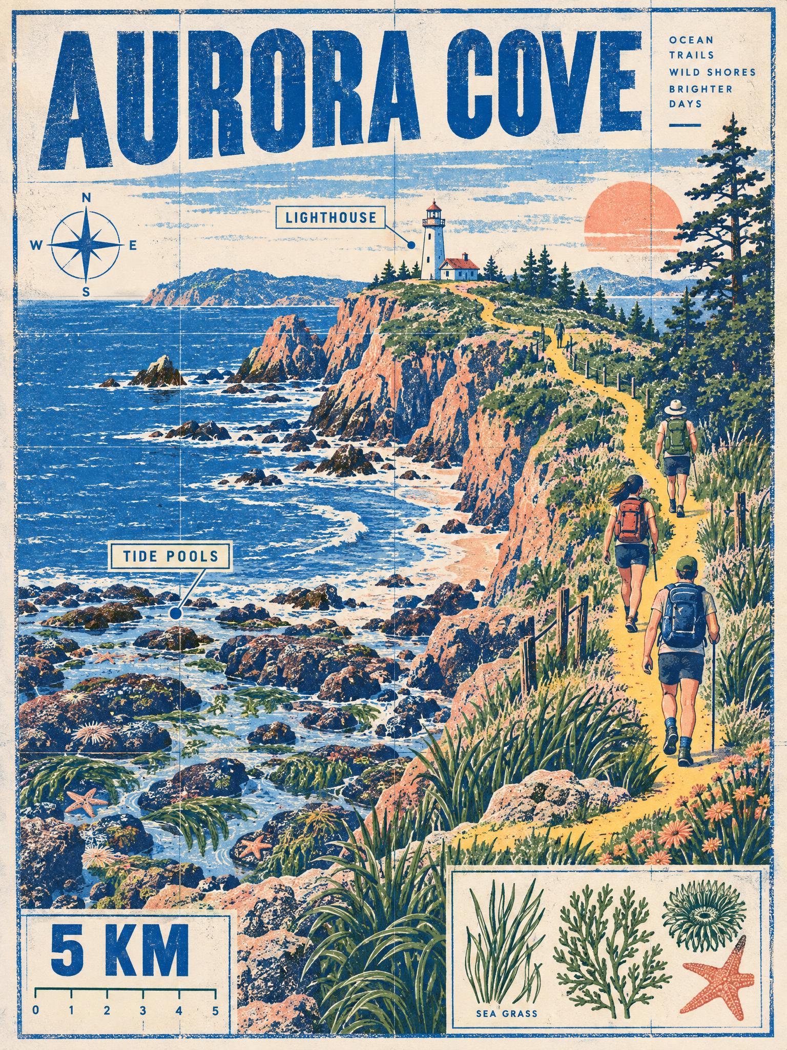Aurora Cove coastal route map generated with GPT Image 2.5