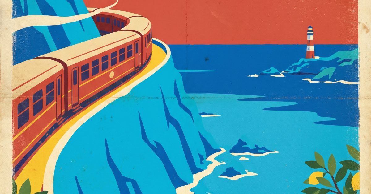 Coastline Train Nano Banana Pro Prompt