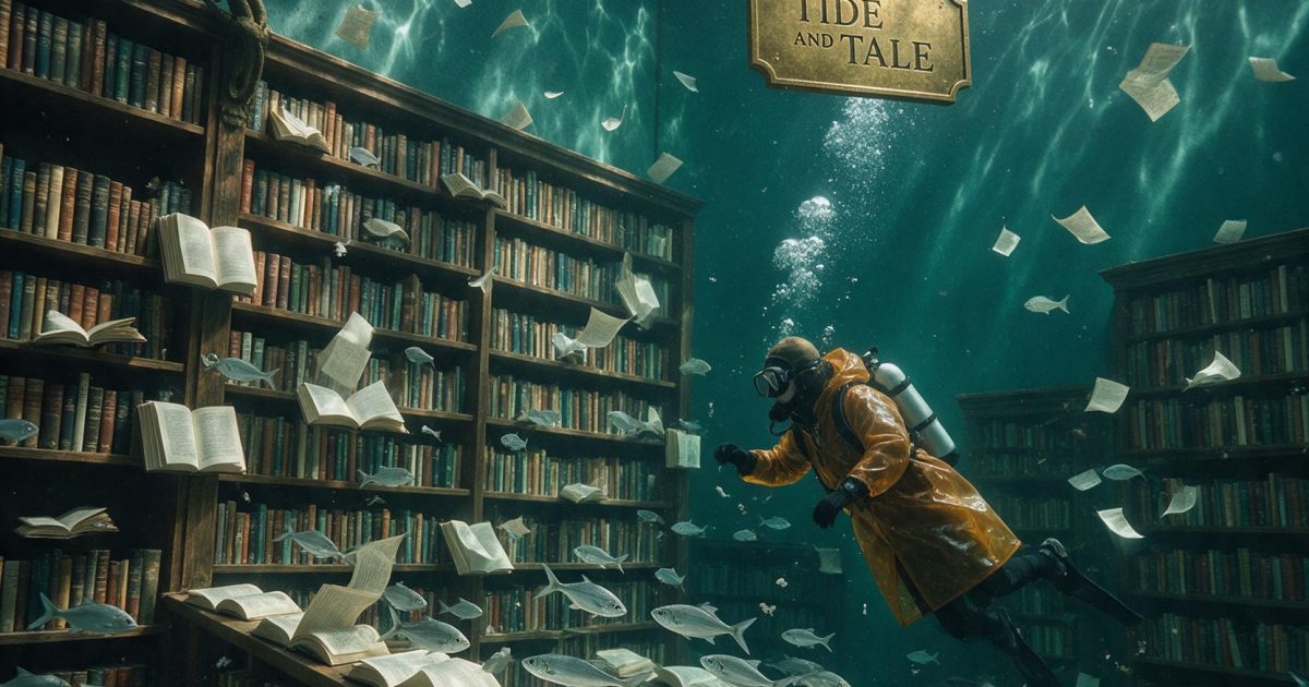 Underwater Bookstore Seedream 5.0 Pro Prompt