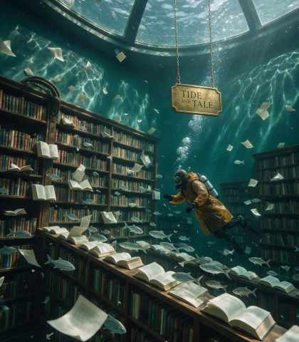Underwater Bookstore Seedream 5.0 Pro Prompt