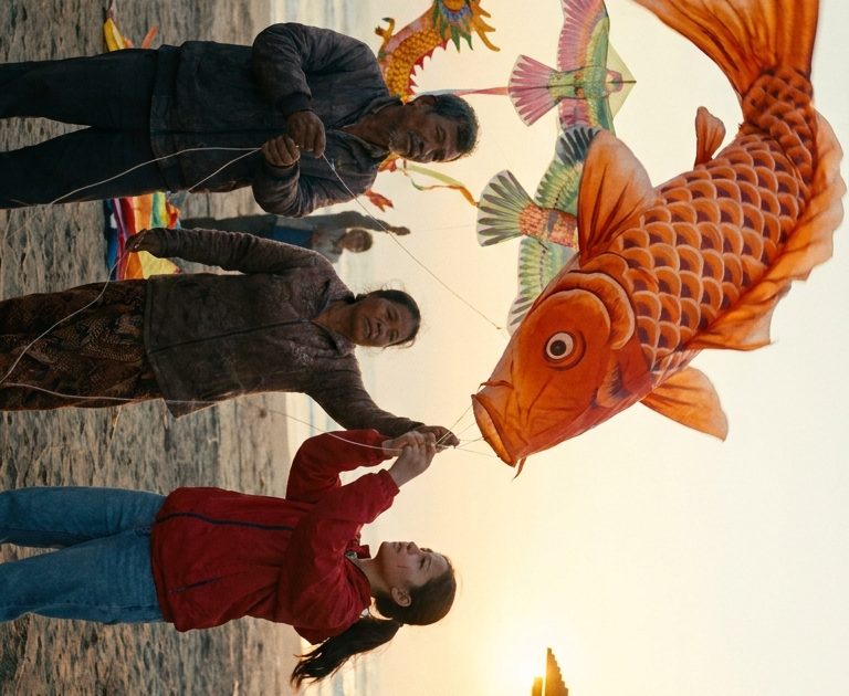 Sunrise Kite Market Wan 2.7 Prompt